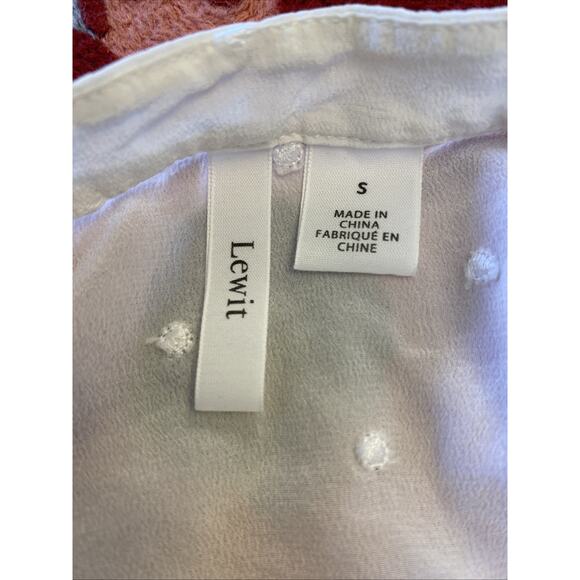 LEWIT Size S 100% Silk Button Down Embroidery Long Sleeve Top Shirt Nordstrom - Picture 9 of 15